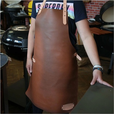 Dellinger Stylová kožená zástěra Brown design look