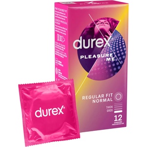 Durex Pleasure Me - презервативи с релеф и точки - 12 броя - desirel