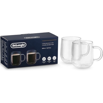 De Longhi Poháre na kávu Double wall 2 x 500 ml