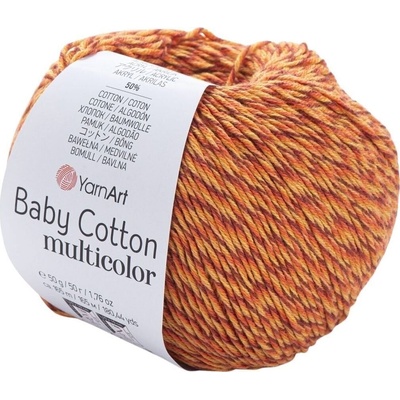 YARNART Baby Cotton Multicolor 5208 Orange Плетива прежда (Baby Cotton Multicolor 5208)