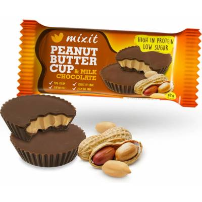 Mixit Proteinový Mixit Cup Peanut butter & mléčná čokoláda 42 g – Sleviste.cz