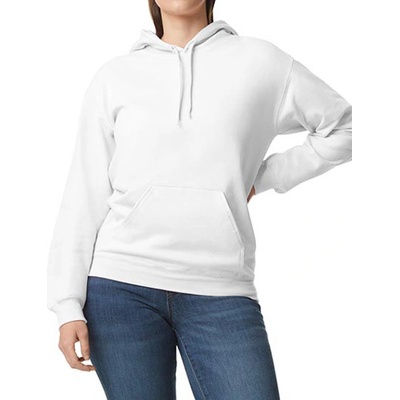 Gildan Unisex mikina s kapucňou GSF500 White