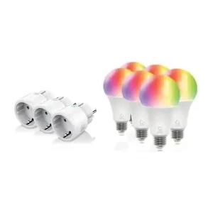 DELTACO Смарт комплект DELTACO SH-KIT03, 3 x мини контакти, 6 x LED крушки (SH-KIT03) - xtreme