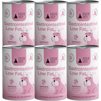 Pepe Vet Gastrointestinal Low Fat Duck kachna 6 x 400 g