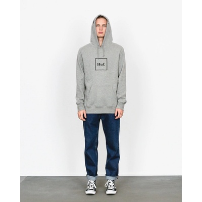 HUF BOX Logo PO Hoodie heather grey