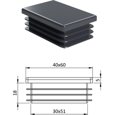 Krytka plastová 40 x 60 mm – Sleviste.cz