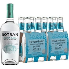 Botran Reserva Blanca 40% 0,7 l a Fever-Tree Mediterranean Tonic 8 x 0,2 l (set)