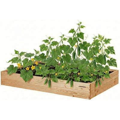 ATMOWOOD Modřínový vyvýšený záhon 140 x 80 x 20 cm hnědý