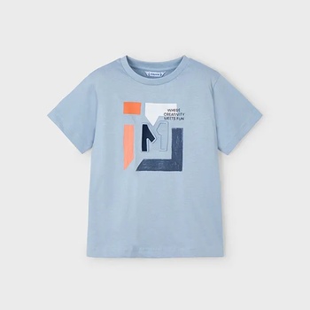 MAYORAL Тениска къс ръкав embossed "m" в перлен цвят за мини момче Майорал