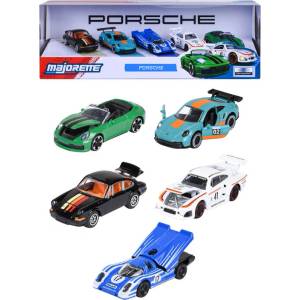 Majorette Комплект 5 метални колички Porsche Majorette 8502105002