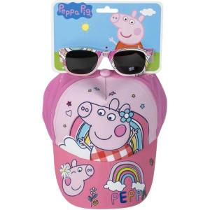Cerda Детски комплект Cerda - Шапка и слънчеви очила, Peppa Pig (2200010159) - baby