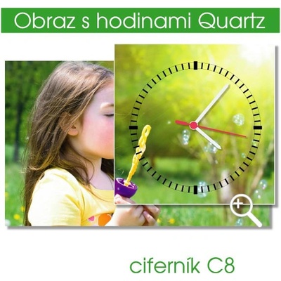 Obraz s hodinami z vlastní fotografie 90 × 60 cm - C8