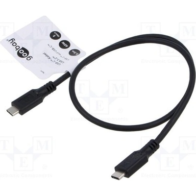 Goobay 74698 USB 3.2, USB C vidlice,z obou stran, 0,5m, černý