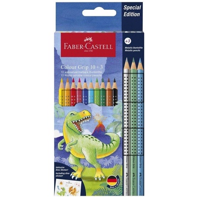 Faber-Castell Цветни моливи Grip 2001 - Динозавър, 10 станда (1015120723)