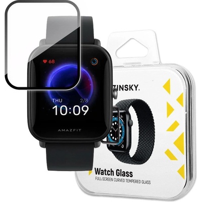 Wozinsky Хибриден скрийн протектор от закалено стъкло Wozinsky за Xiaomi Amazfit Bip U, черен (9145576262078)