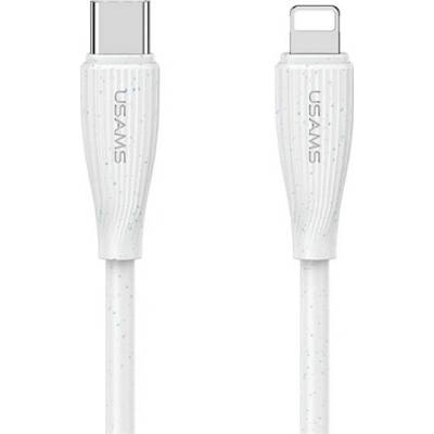 Usams SJ717USB02 GREEN SERIES dátový Type-C – Lightning 100cm bílý