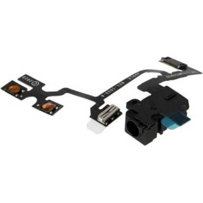 AppleKing flex kabel s audio Jack konektorem a tlačítky pro ovládaní hlasitosti pro iPhone 4 - černý