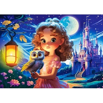 Image 1 of Castorland - Puzzle Princess with Owl - 120 piese