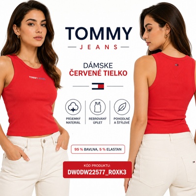 Tommy Hilfiger Rosso Dámske červené tielko