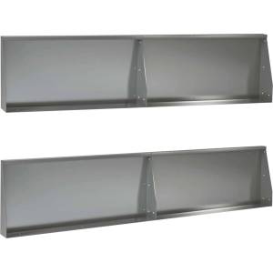 vidaXL Задържащи стени 4 бр. 100 x 12 x 50 см Поцинкована стомана (3449049)