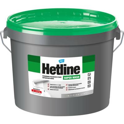 HETLINE SUPER WASH interiérová vysoce omyvatelná barva bílá 12 kg