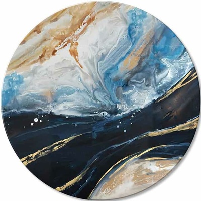 Okrúhly maľovaný obraz Zvuk oceánu | rôzne rozmery - 80 cm