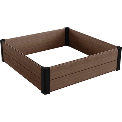 KETER Záhon vyvýšený Maple Square dřevoplast hnědý 106 x 106 x 32 cm