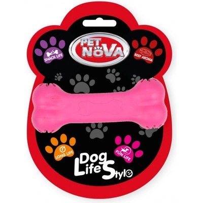 PET NOVA DOG LIFE STYLE Hryzátko v tvare kosti s miestom na uloženie pamlskov 11 cm