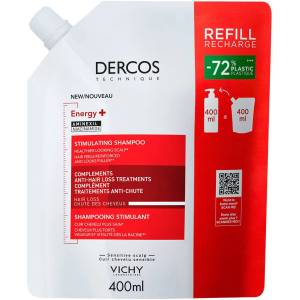 Vichy Dercos Стимулиращ шампоан Energy+, пълнител, 400 ml - baby