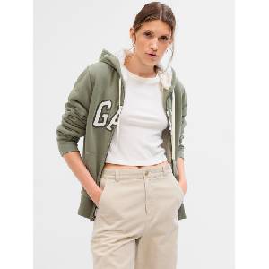 GAP Затоплена блуза с лого GAP GAP | Zelen | ЖЕНИ | XXS