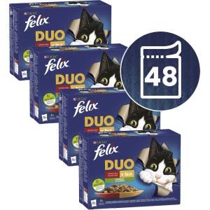 FELIX Капсули FELIX Fantastic DUO, вкусен избор със зеленчуци в желе 48 x 85 г