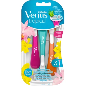 Gillette Venus 3 Дамска самобръсначка Tropical, 3 броя