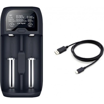 Solight nabíječka baterií Li-Ion LiFePO4 Ni-MH/CD AA AAA 18650 2000mA 2 kanály LCD