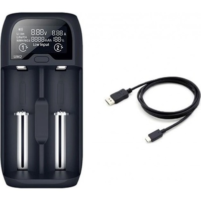 Solight nabíječka baterií Li-Ion LiFePO4 Ni-MH/CD AA AAA 18650 2000mA 2 kanály LCD