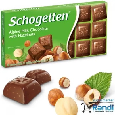 Schogetten Шоколад Schogetten млечен с лешници 100гр