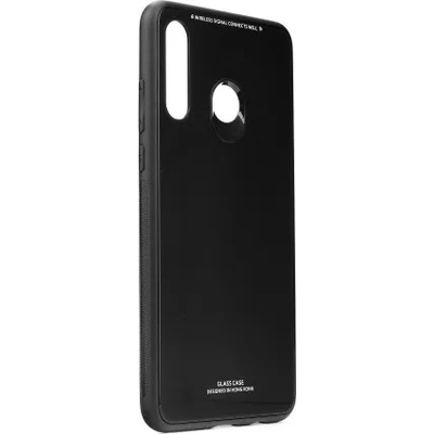Huawei Силиконов калъф кейс със стъклен гръб за Huawei Y5p, черен