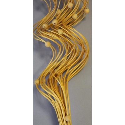 Curly ting dřevěný korálek 80cm tm.žlutý