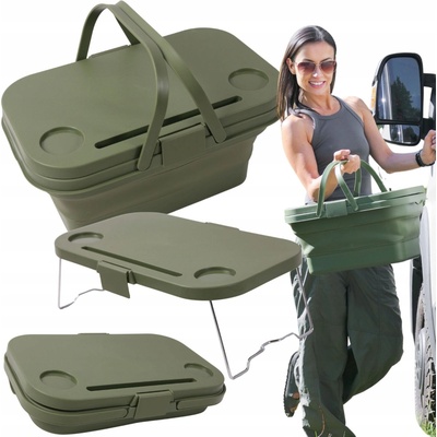 Flamenco Mystique Univerzální 3v1 skládací piknikový koš a stolek s kontejnerem KP03SZ – Zboží Mobilmania