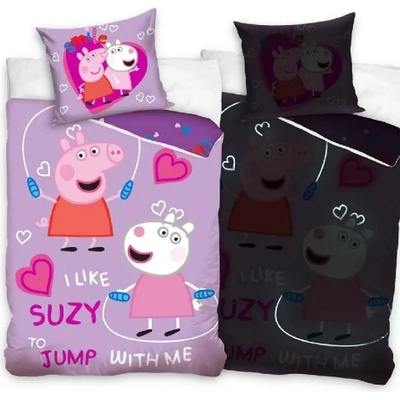 Sonne Светещ спален комплект Peppa Pig Love 140*200 / 65*65 (PAT44944)