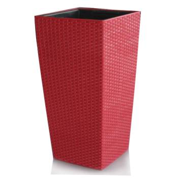 Image 1 of HORECANO Саксия КВАДРАТ ВИСОКА ЧЕРНА/ЧЕРВЕНА (019745)