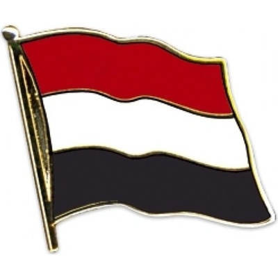 Odznak (pins) 20mm vlajka Jemen - farebný