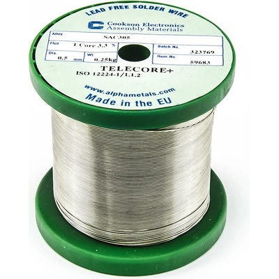 Bezolovnatý cín Alpha Telecore+ 3,3% SAC305 250g 0.5mm