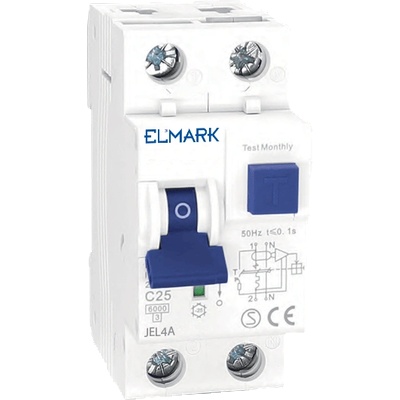 ELMARK ЕЛЕКТРОННА КОМБ. ДТЗ rcbo jel4a 6ka 2p 6a/300ma (40205a)