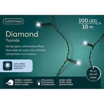 Reťaz CLASSIC 18m 180LED s programátorom studená biela D4AC09