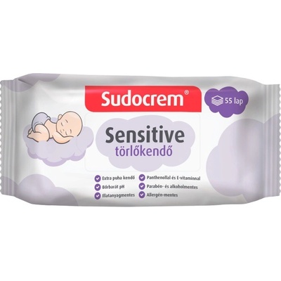 Sudocrem Sensitive vlhčené utierky 55 ks