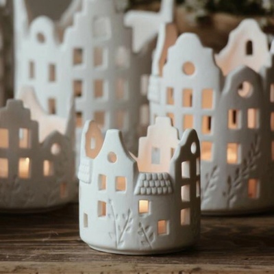 Majas Cottage Porcelánový svícen Jardin 7x7 cm – Zboží Dáma