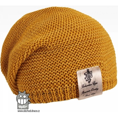 Dráče pletená čiapka Dráča Colors 13 horčicová tmavá
