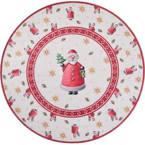 Villeroy & Boch Червен кръгъл килим с коледен мотив ø 160 cm Toy's Delight Santa Claus - Villeroy&Boch (106273-160)