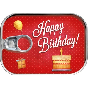 Gespaensterwald Картичка в консерва Gespaensterwald - Birthday, червена (3023)