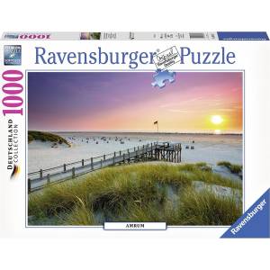 Ravensburger Пъзел Ravensburger от 1000 части - Слънце над остров Амрум (19877)